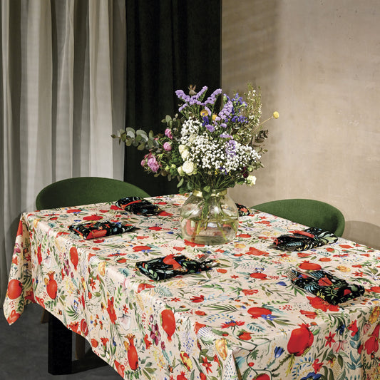 Pomegranates garden (beige) - Tablecloth