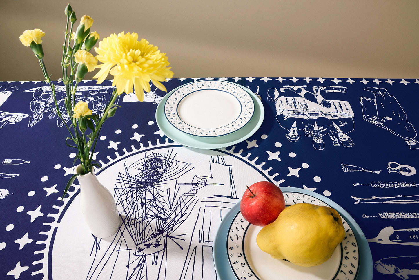 Pirosmani (blue) - Tablecloth