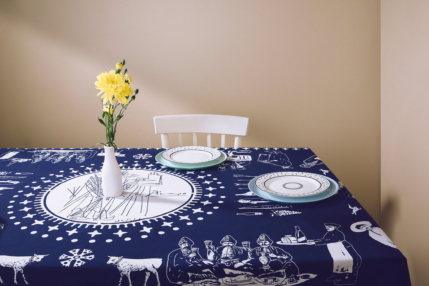 Pirosmani (blue) - Tablecloth