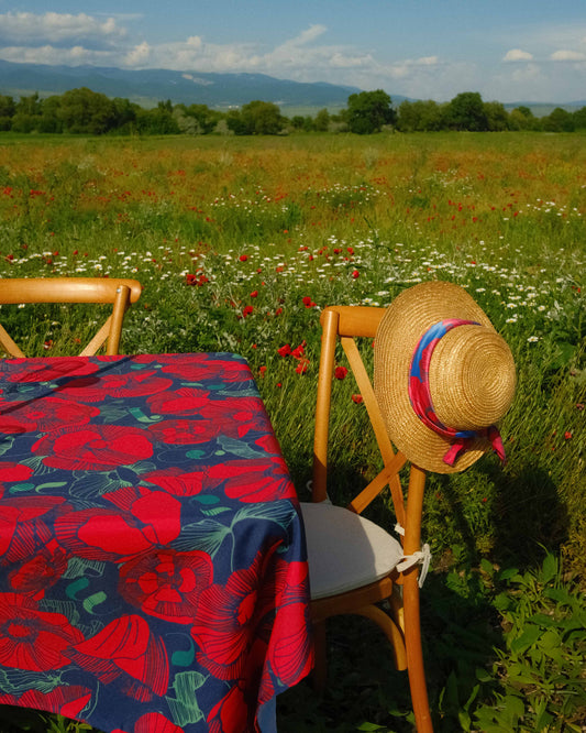 Poppy ( blue) - Tablecloth