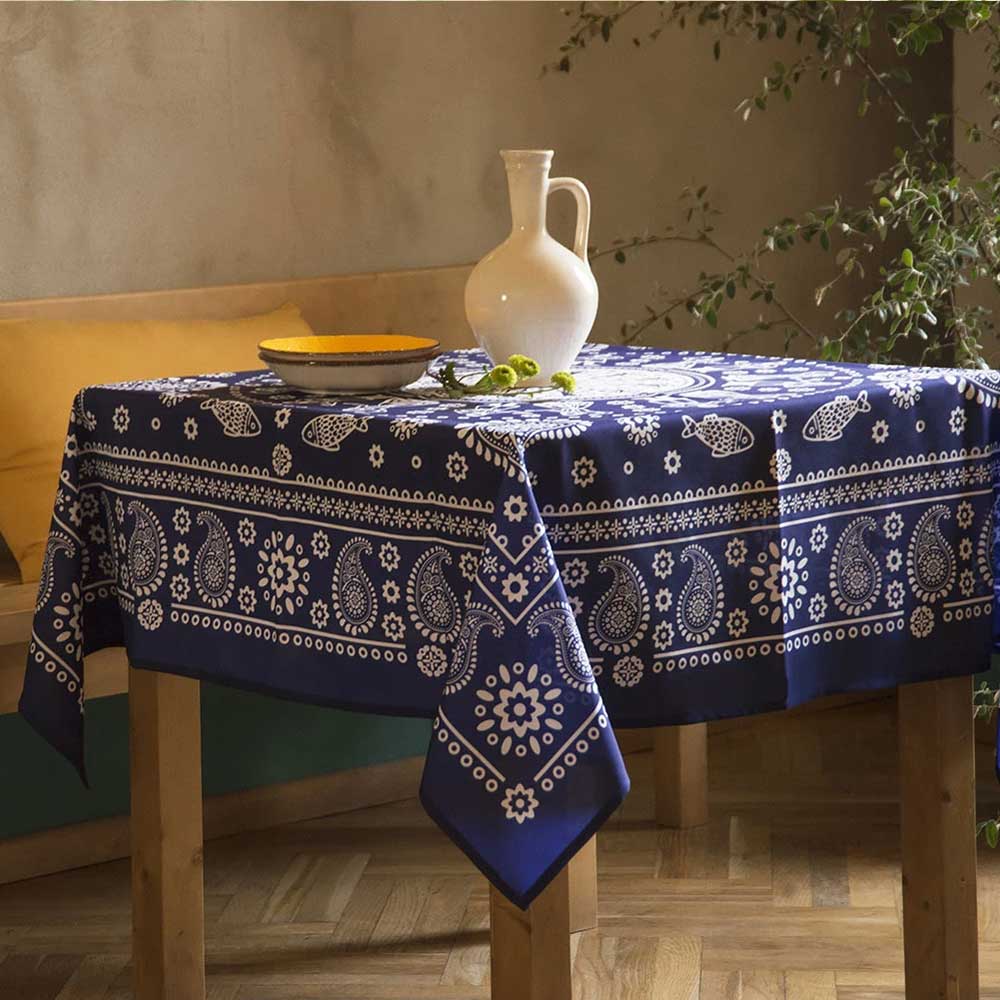 Kala (Blue) - Georgian Traditional Blue Tablecloth